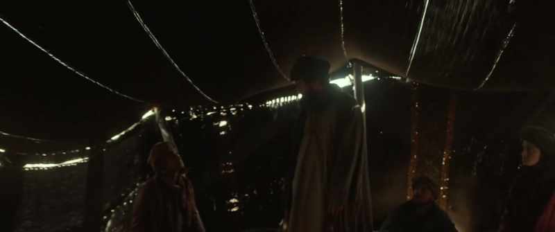 He walks slowly through the night