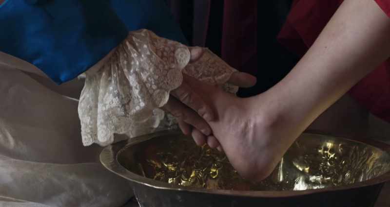 He washed his disciples' feet