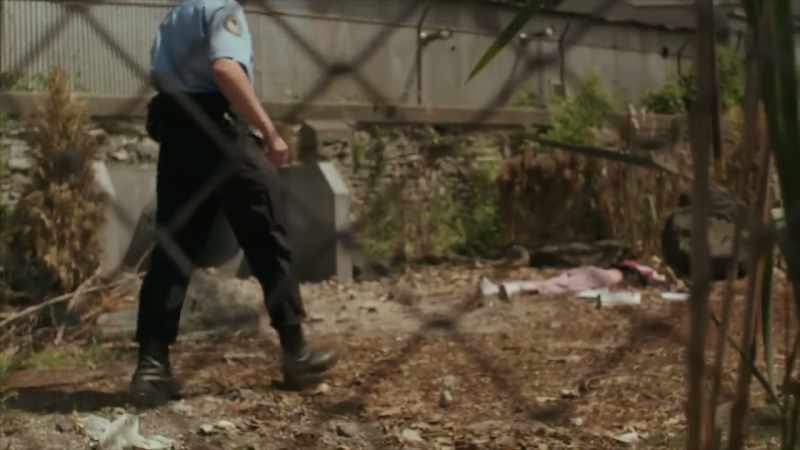 He went down into the creek area