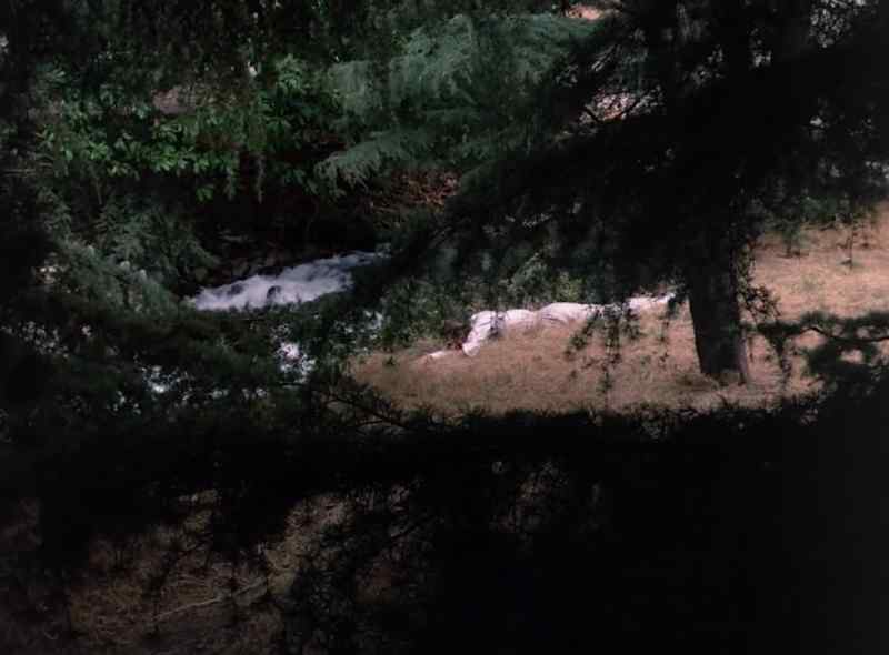 He went into the water here