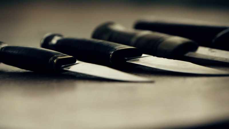 He would collect hunting knives, and he would talk about violence
