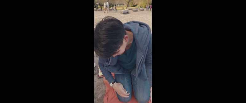 He, yeah, got down on both knees, and he proposed