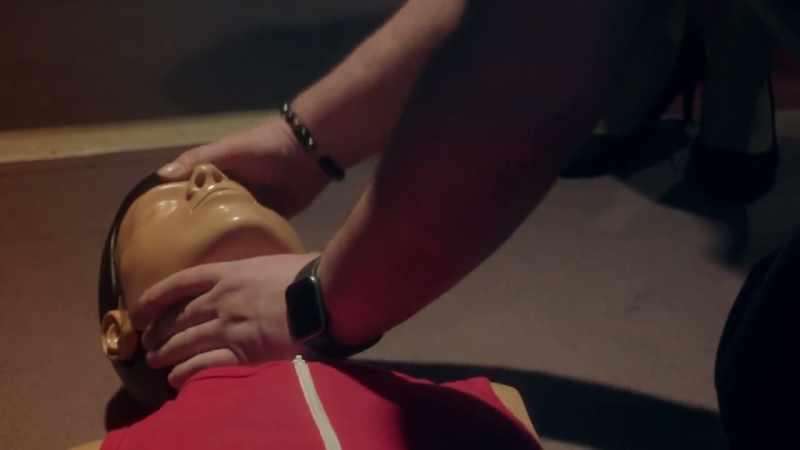 Head back, tight hands together