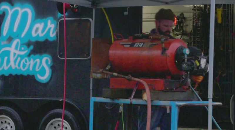 He'll use this hot water machine