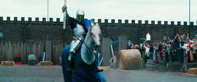 [Heraldic fanfare playing]