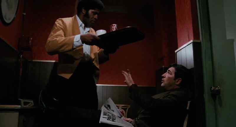 Here you are, sir. Two coffees, a coke and a straw