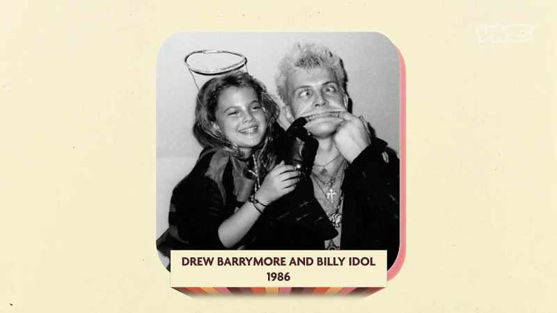 Here is Billy Idol and 11-year-old Drew Barrymore