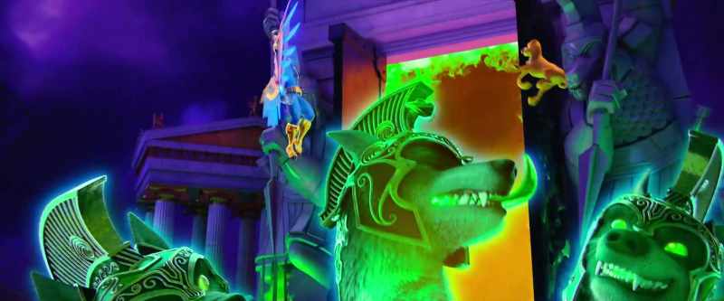 Here, poochie-boy. [grunts]