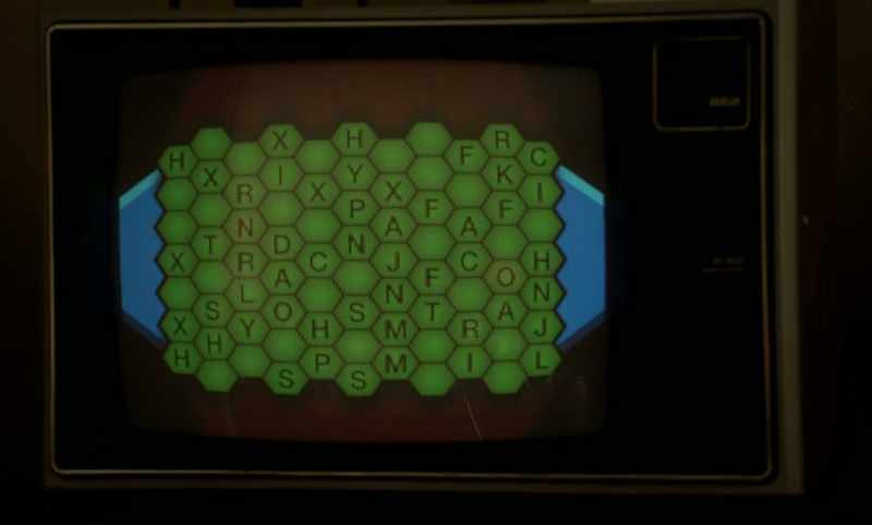 Here, within this board, are eight enigmatic words