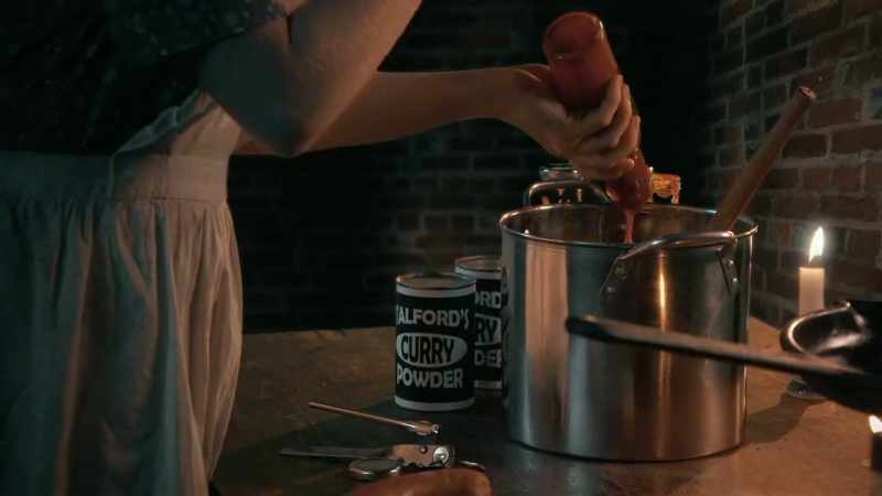 Herta mixes the two with ketchup