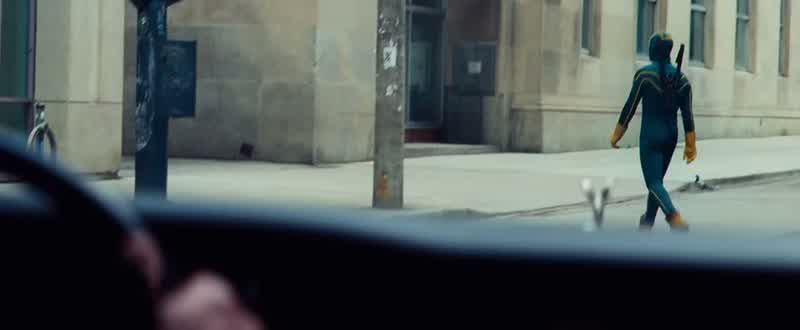 He's going in the alley