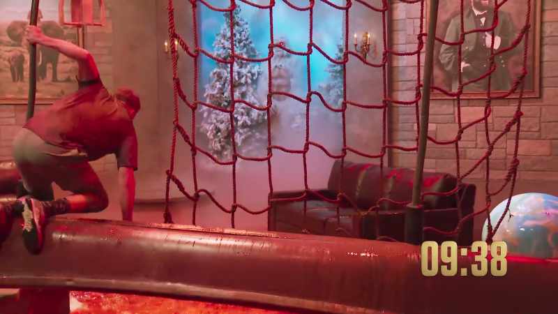 He's gotta reach the exit in under 45 seconds