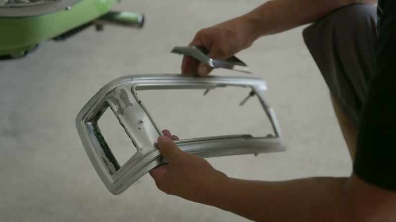 He's having trouble finding the side reflector bezel