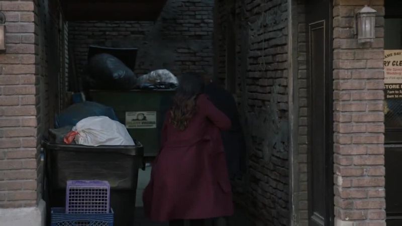 He's in the alley