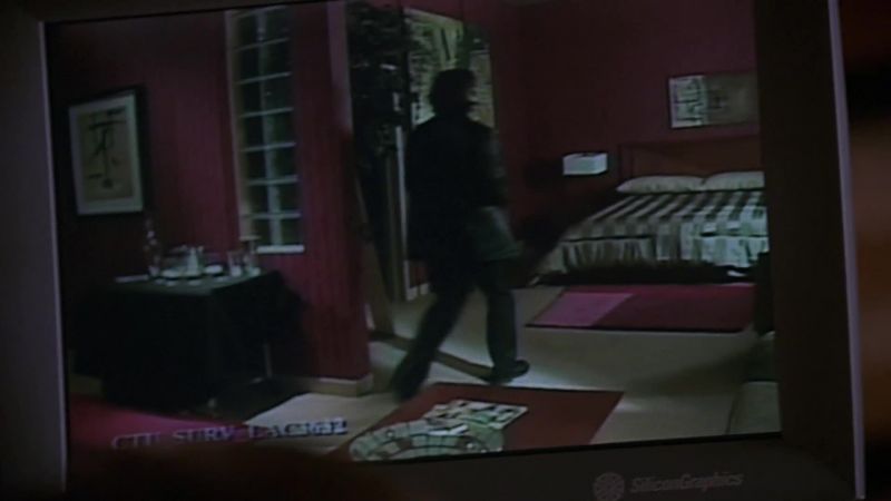 He's in the room