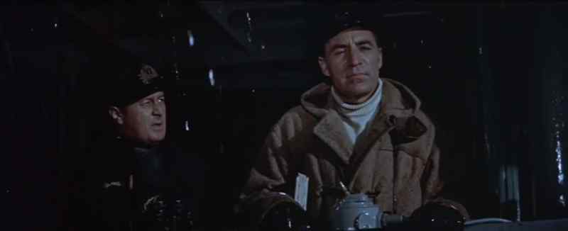 He's making a hoist from the bridge