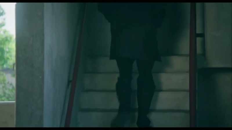 He's moving up the stairs for the meet