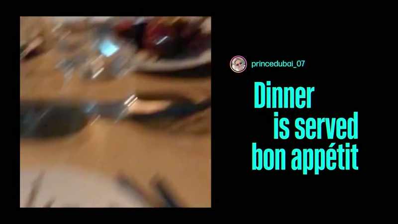 He's out to dinner all the time