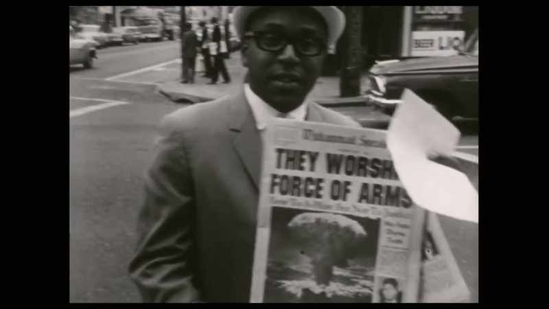 He's out pushing the Muhammad Speaks newspaper
