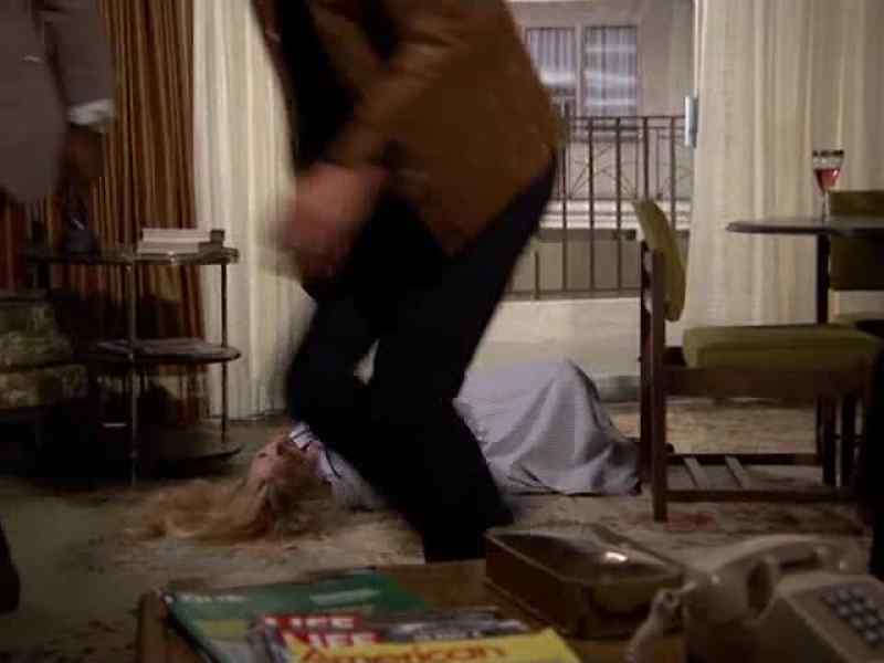 He's over there, by the bulletin board