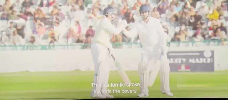 He's played that on the front foot in the long-on