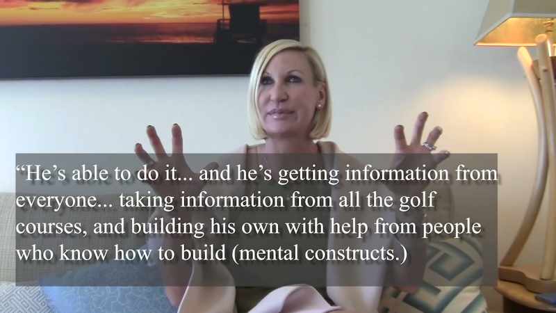 He's taking information from all of the golf courses