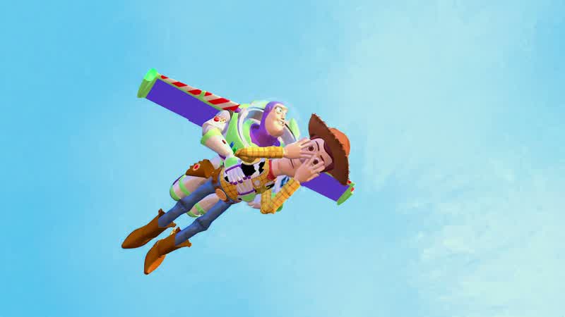 Hey Buzz You're flyingThis isn't flying This is falling with styleTo infinity and beyond