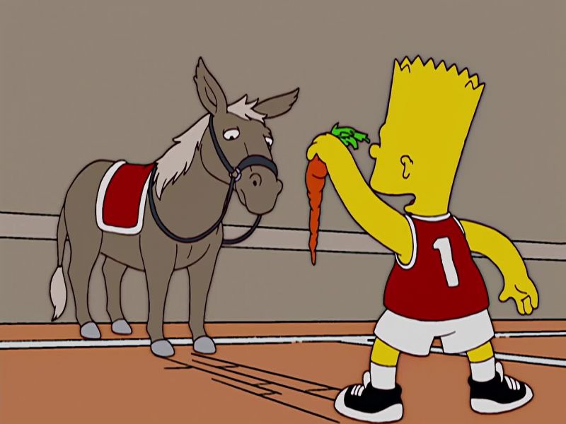 Hey, donkey, want a carrot?