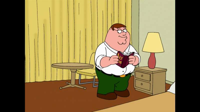 Hey Lois There's a Bible in here