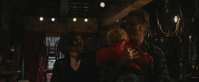 Hey. Look, he's with his daddy and he's quiet now