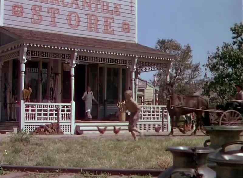 Hey, Pa! She's a-blowin' for a stop!