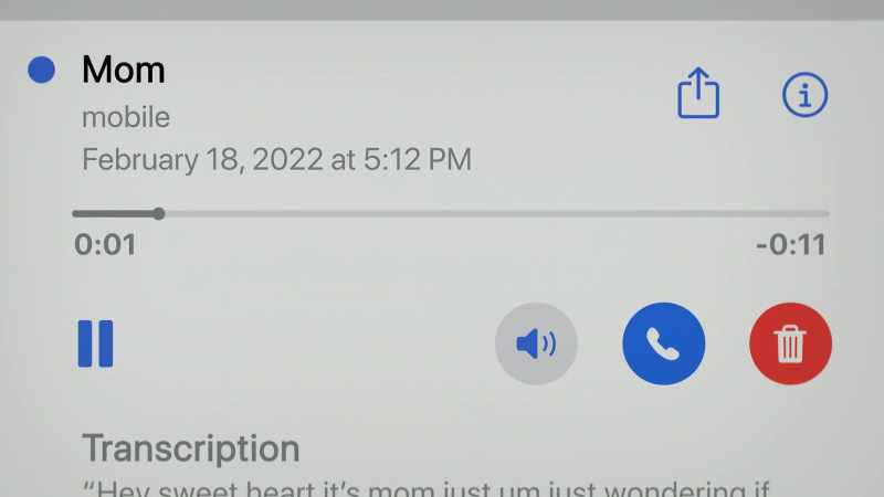 Hey, sweetheart. It's Mom