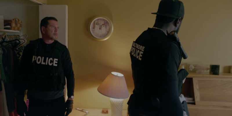 Hey, take the guns downstairs. Let him see that shit