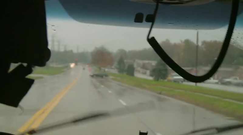 Hey, there's a car right there out in front, the doors open