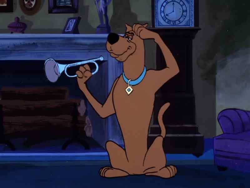 Hey, what's with the bugle call, Scooby?