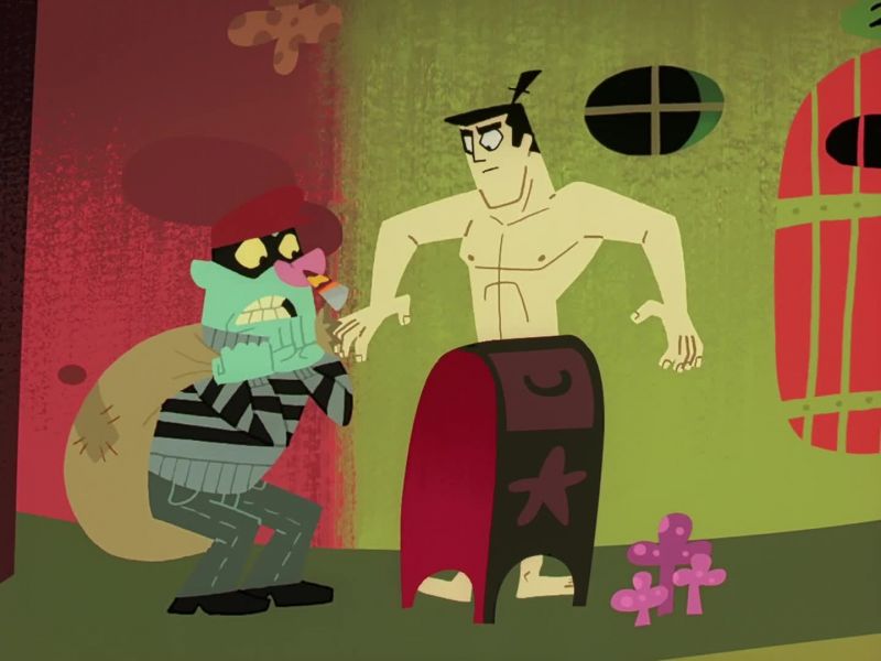 Hey, why don't you watch where you're... naked!