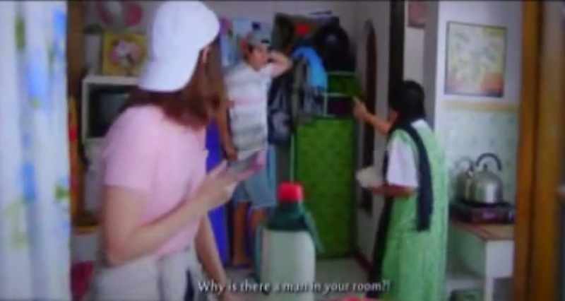 Hey! Why is there a man in your room?