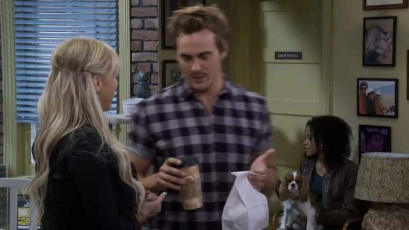 Hi. I brought you your coffee, muffin and bear claw