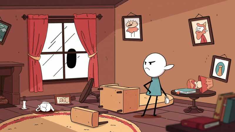 [Hilda] Sorry about that. -[huffs]
