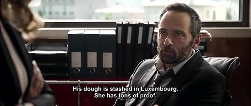 His dough is stashed in Luxembourg. She has tons of proof