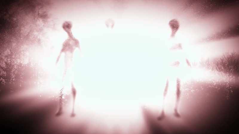 His escape was prevented by three extraterrestrials