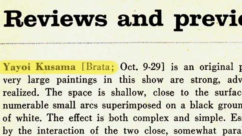 His first line in the review is