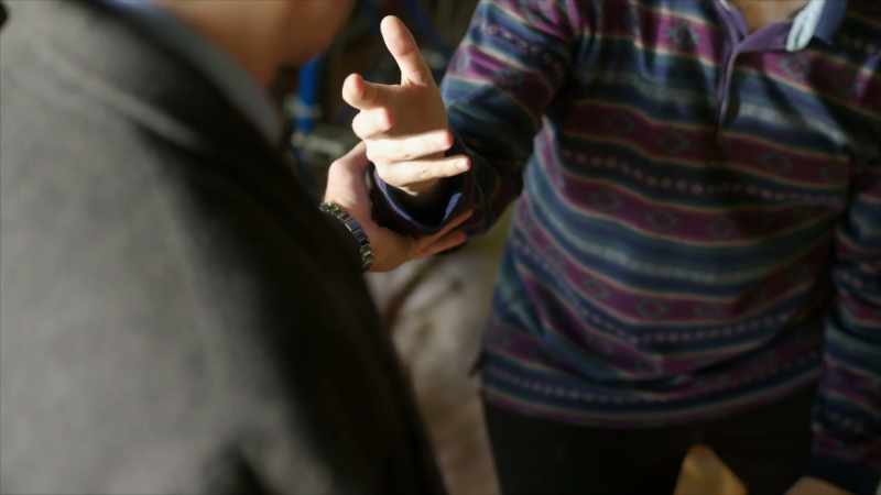 His hand is pristine