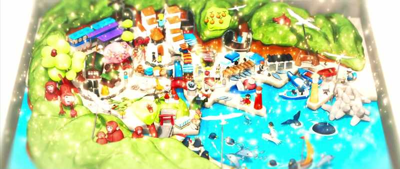 His model was of a tiny seaside town