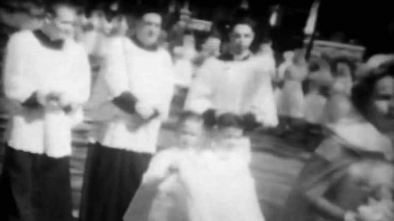 His mother often dressed her boy in Mass vestments