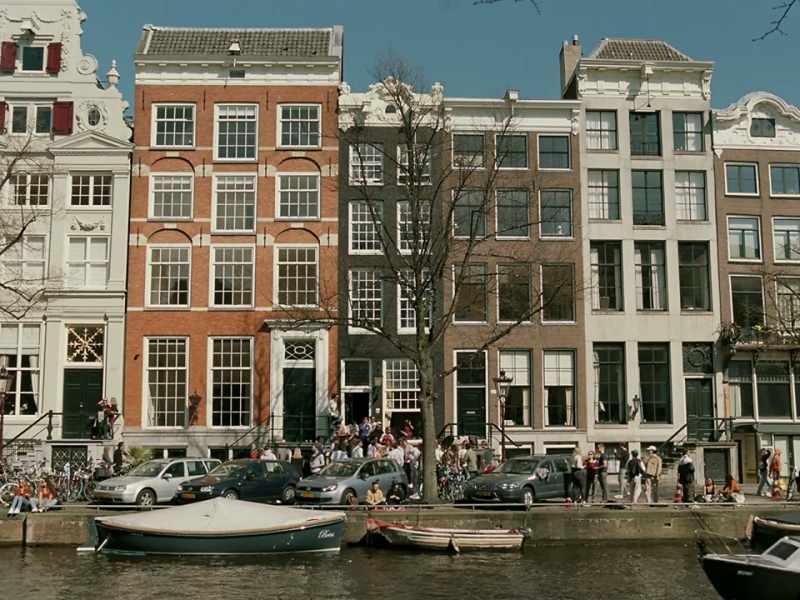 His studio was situated further along the canal