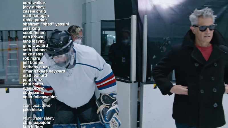 [hockey stick rattling]