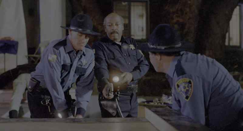 Hold it, boys. We'll blow this sucker away