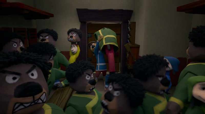 Hold still, hold still, okay. Come back here. Just a second
