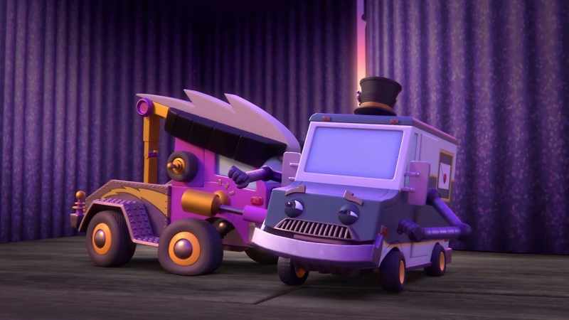 [horn honks] -[Mayor shrieks, chuckles]